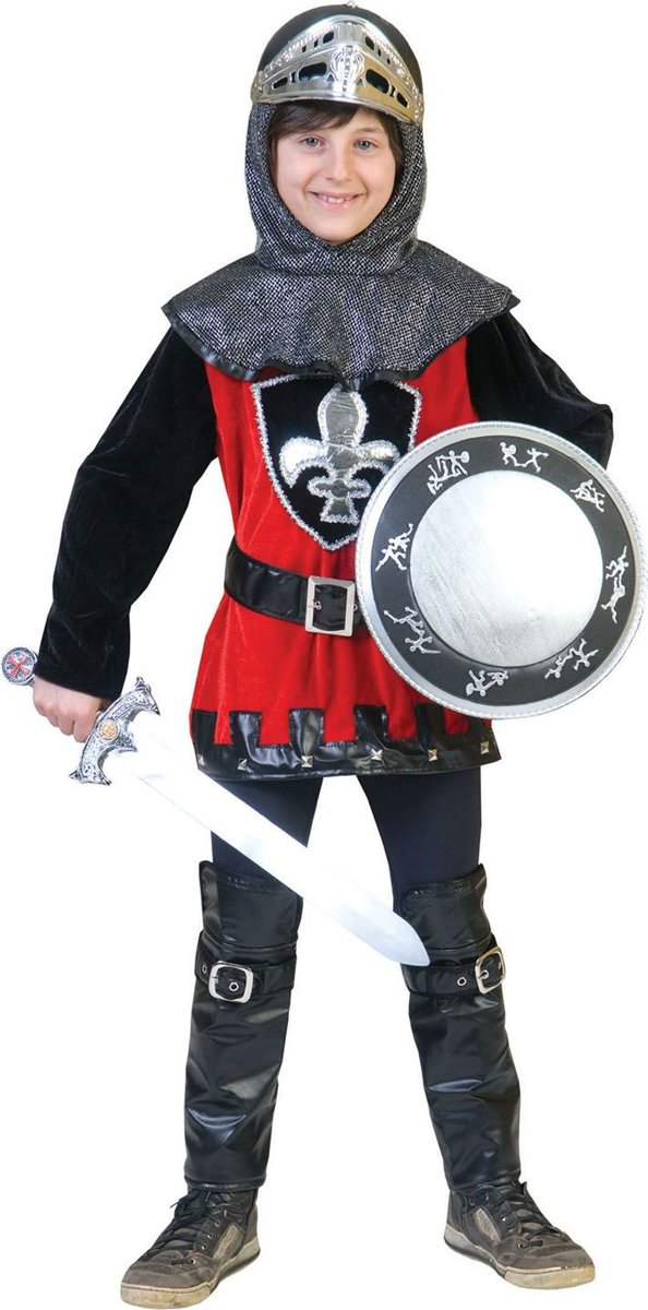 Middeleeuwse & Renaissance Strijders Kostuum | Kentgeenvrees Ridder | Jongen | Maat 116 | Carnaval kostuum | Verkleedkleding